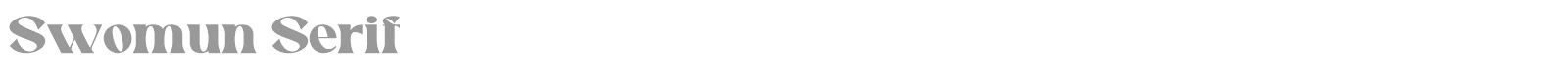 Swomun Serif font preview